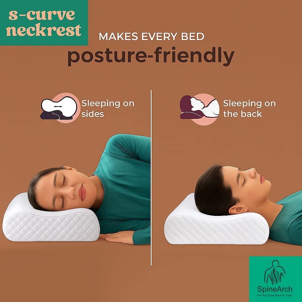 spinearch neck rest s curve pillow (queen size 14x24x4) spinearch neck rest s curve pillow (queen size 14x24x4)