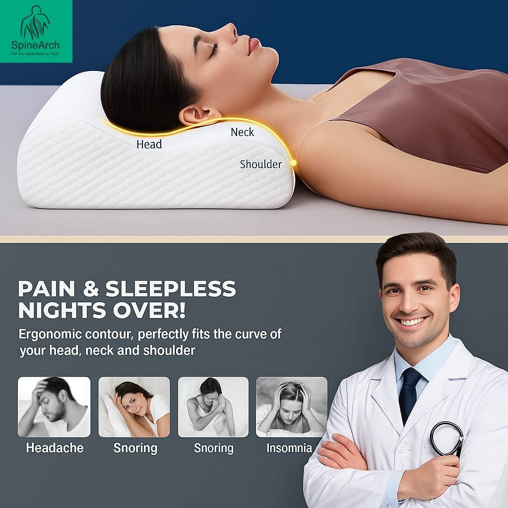 spinearch neck rest s curve pillow (queen size 14x24x4) spinearch neck rest s curve pillow (queen size 14x24x4)