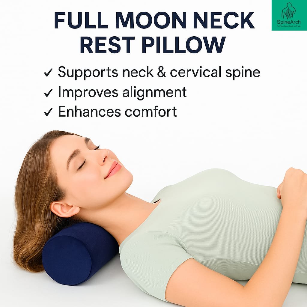 spinearch neck rest lumber support pillow full moon (17x8x4) this price applicable only on 30 pc. moq spinearch neck rest lumber support pillow full moon (17x8x4) this price applicable only on 30 pc. moq