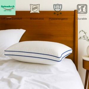 spinearch microfiber filling double pipin pillow (17x27) white
