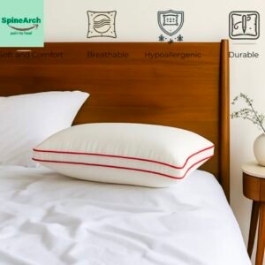 spinearch microfiber filling double pipin pillow (17x27) grey (copy)