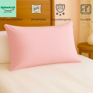 spinearch microfiber filling plain solid pillow (17x27) grey (copy)