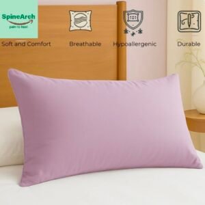 spinearch microfiber filling plain solid pillow (17x27) white (copy)
