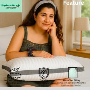 spinearch microfiber filling solid border pillow (17x27) blue (copy)