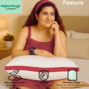 spinearch microfiber filling solid border pillow (17x27) purple (copy)