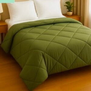 spinearch microfiber quilted comforter double bed (90x100) green