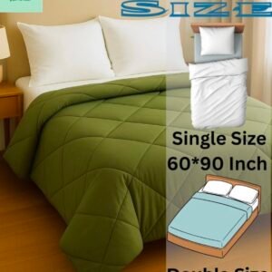 spinearch microfiber quilted comforter double bed (90x100) green