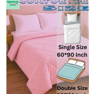 spinearch microfiber quilted comforter double bed (90x100) grey