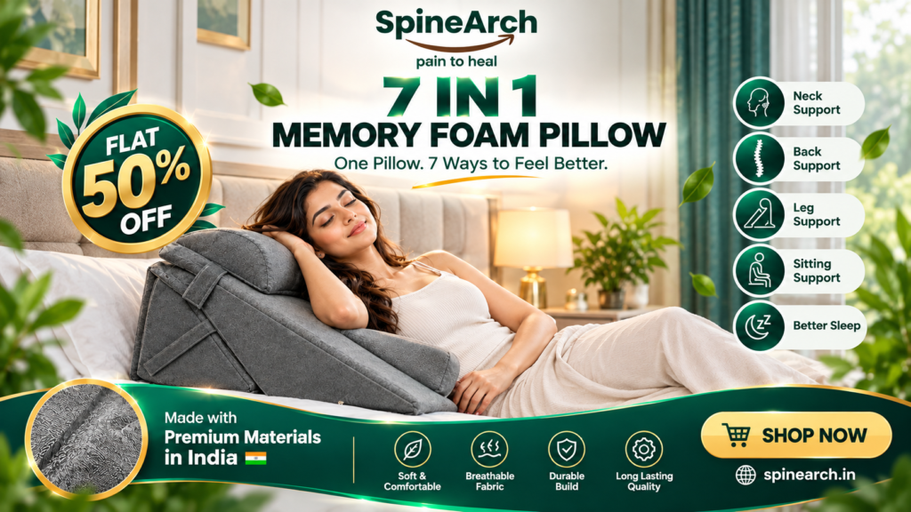 spinearch 7 in 1 memory foam pillow